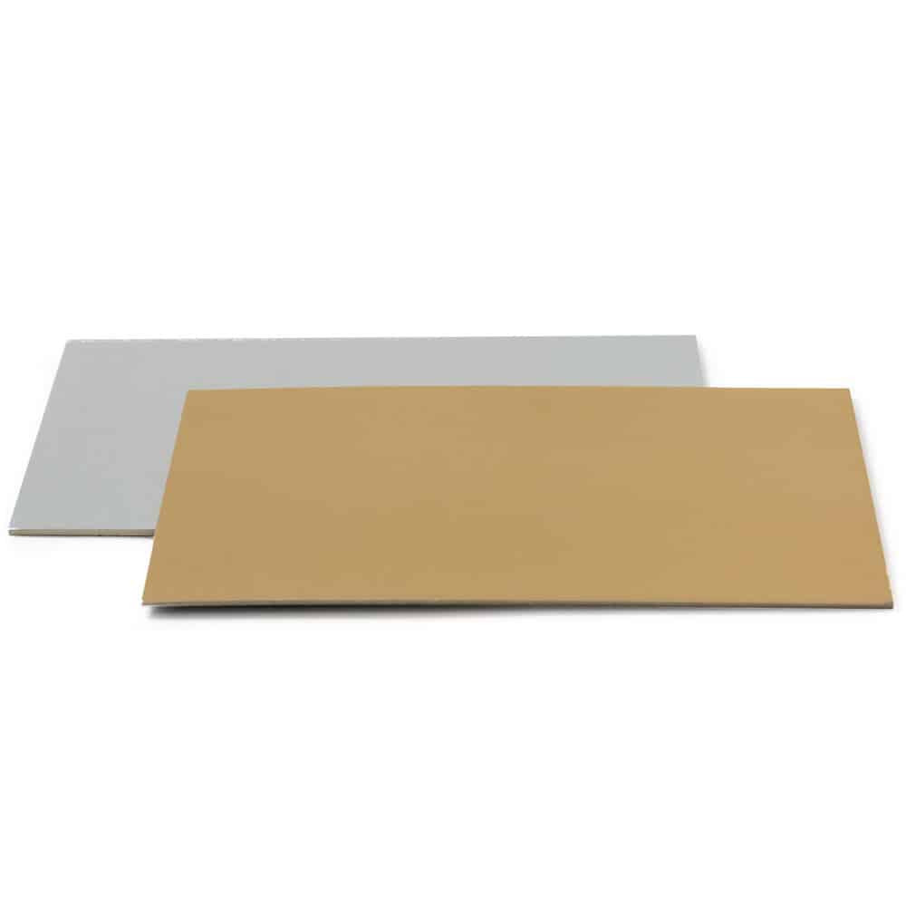 Platforma tort dreptunghi auriu/argintiu 25x35 cm 0932515 Decora