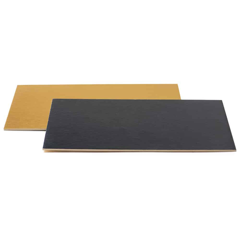 Platou tort dreptunghi auriu/negru 30x40 cm 3 mm 0932591 Decora