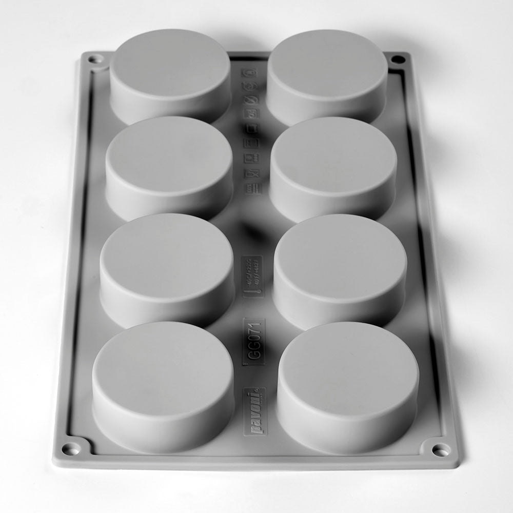 Forma silicon jumatate de portocala Gourmand, 8 cavitati, Ø 60 x H 22 mm GG071S Pavoni