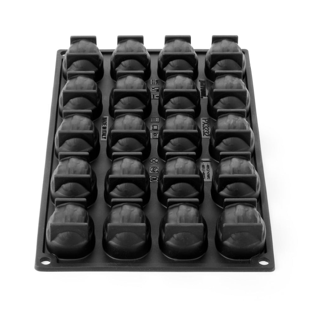 Forma silicon mini-portii coaja de nuca Fiorani, 20 cavitati, 44 x 33 x H 27 mm PX3232S Pavoni