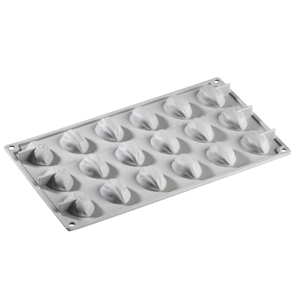 Forma silicon coaja de nuca Gourmand, 18 cavitati, 38 x 28 x H 16 mm GG015S Pavoni