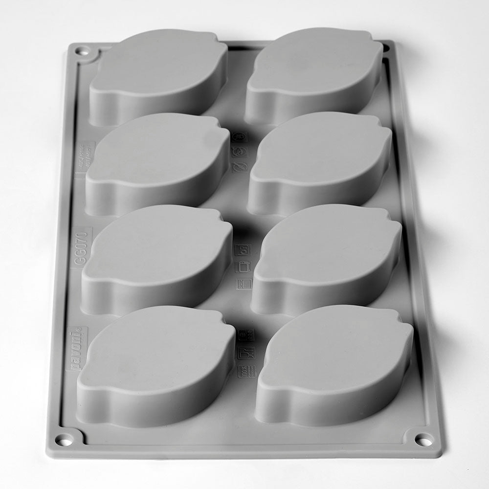 Forma silicon jumatate de lamaie Gourmand, 8 cavitati, 77 x 52 x H 22 mm GG070S Pavoni
