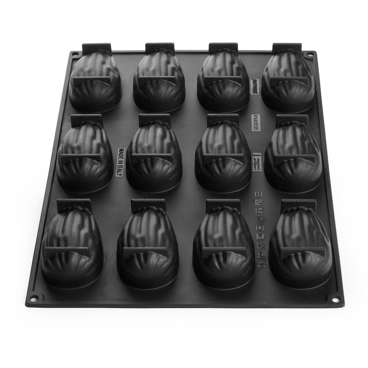 Forma silicon monoportii migdala Pavofle, 12 cavitati, 93 x 58 x H 38 mm PX43133S Pavoni