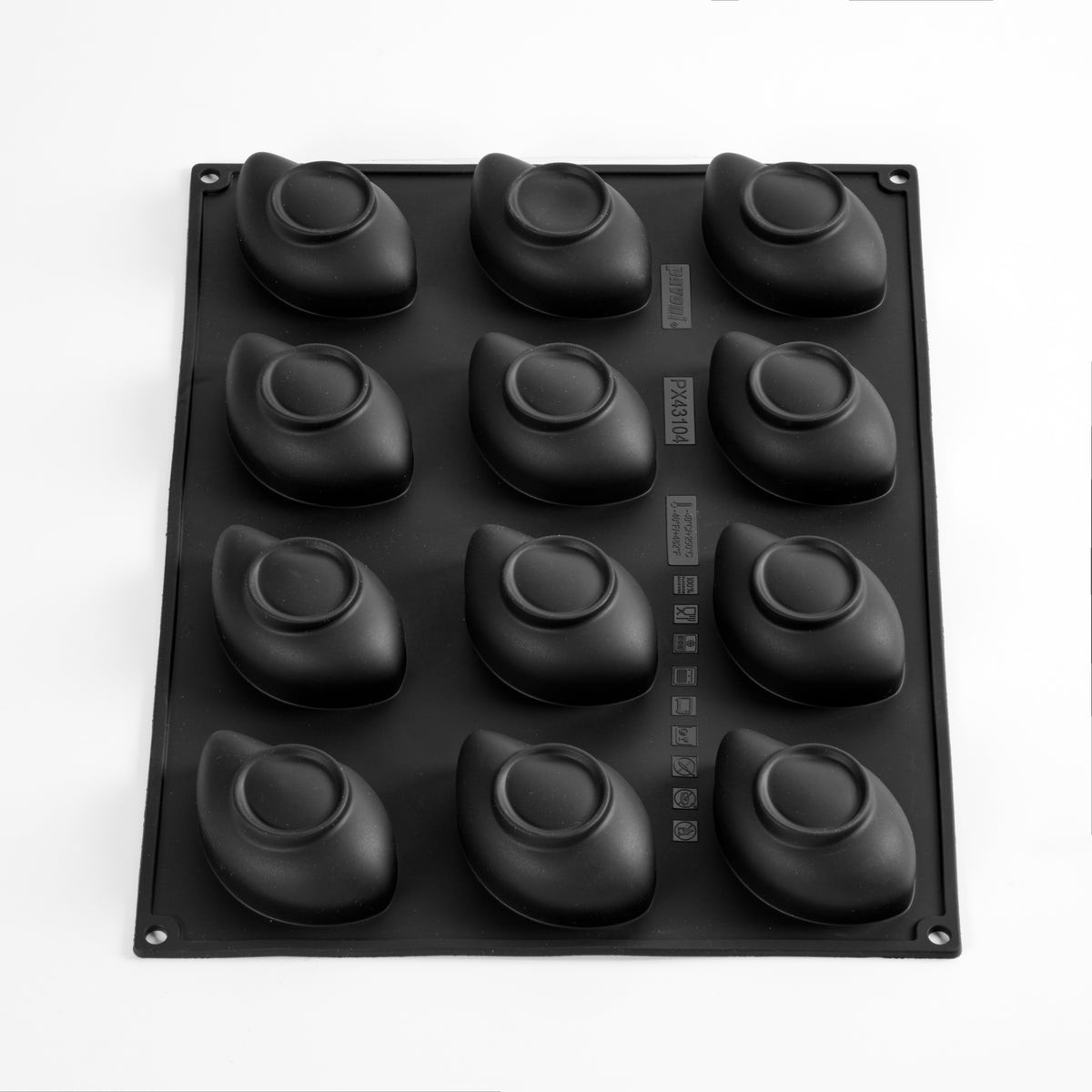 Forma silicon mango Pavoflex, 12 cavitati, 90 x 58 x H 35 mm PX43104 Pavoni