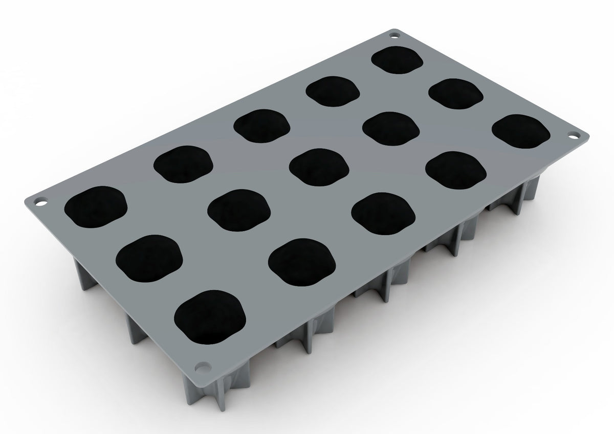 Forma silicon para Gourmand, 15 cavitati, Ø 43 x H 55 mm GG037S Pavoni