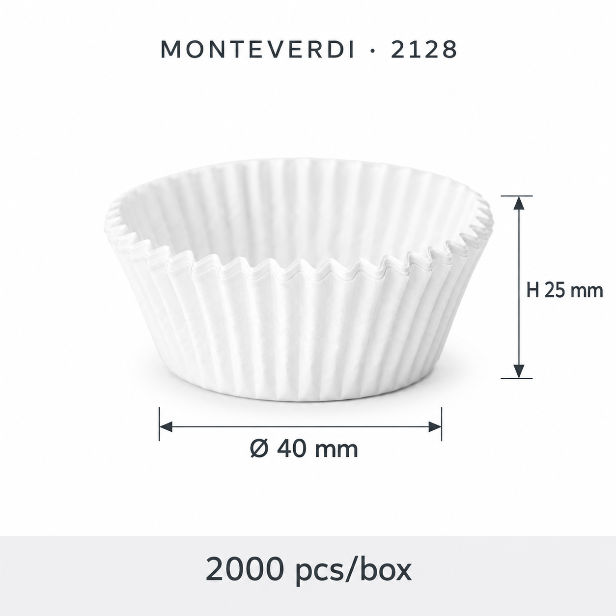 Forme hartie briosa albe, 40x25mm, 2000 buc/cut, cod 2128 Monteverdi