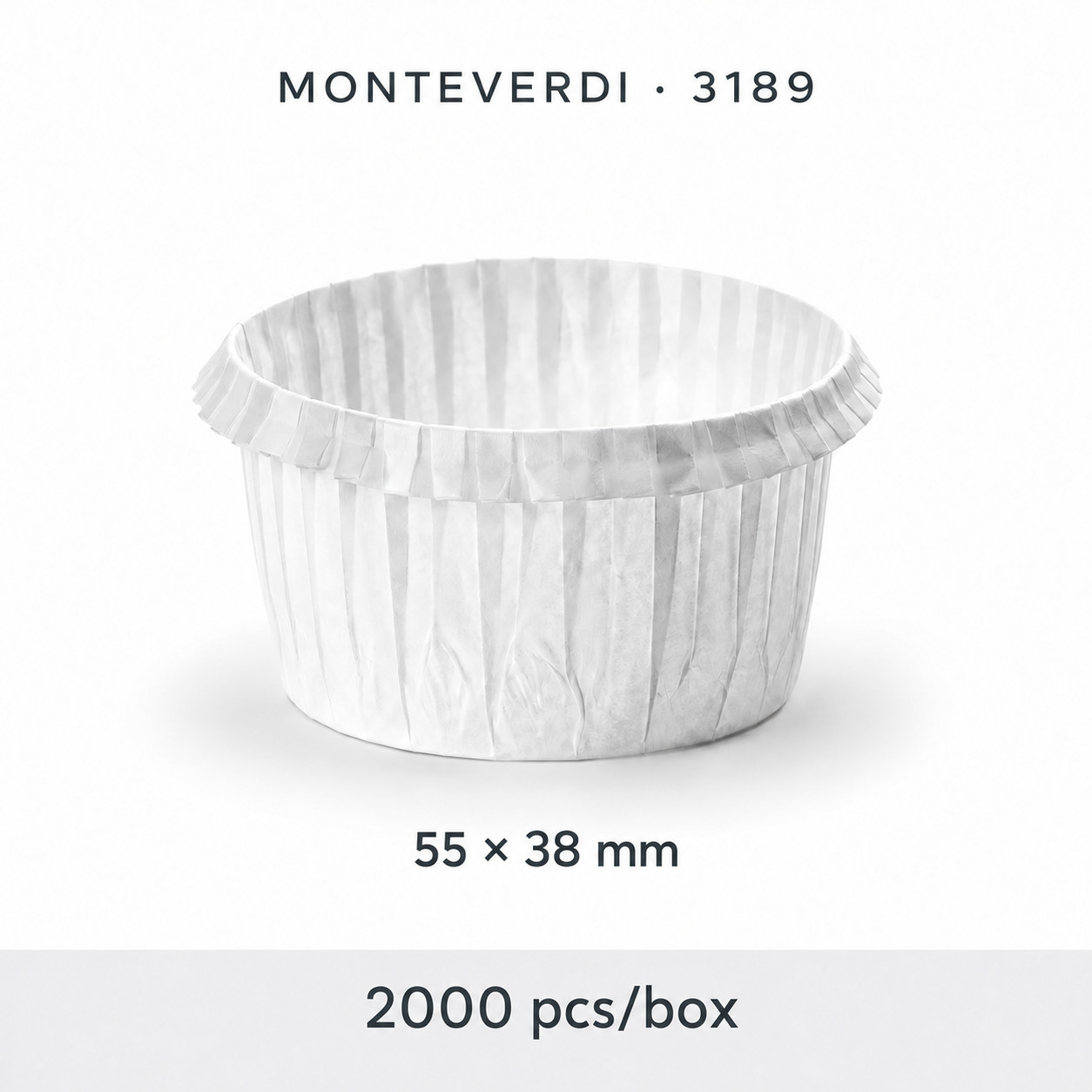 Forma hartie briosa alba, 55x38mm, 2000buc/cut, 3189 Monteverdi