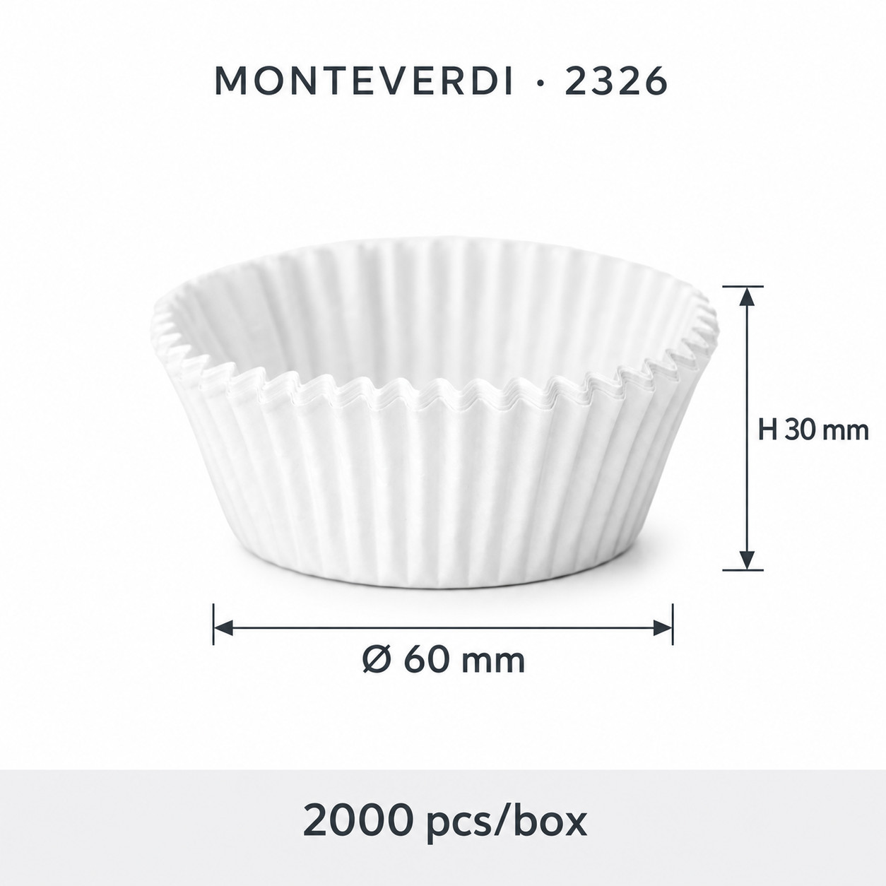 Forme hartie briosa albe,60x30mm,2000 buc/cut,2326 Monteverdi