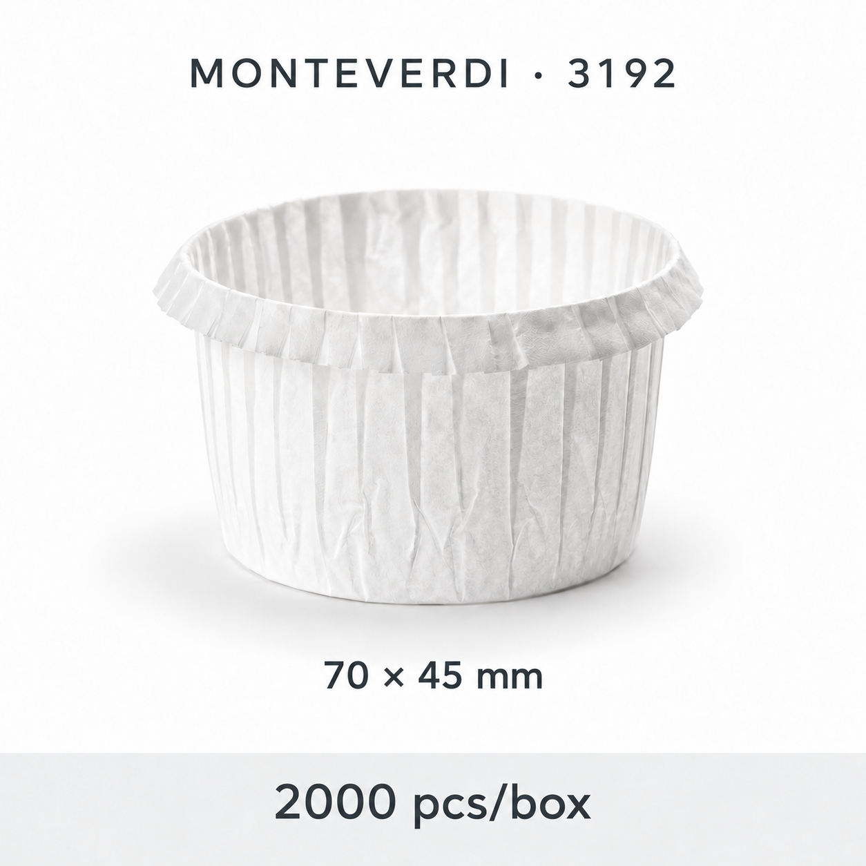 Forme hartie briosa nr.8, 70x45mm, 2000 buc/cut, cod 3192, Monteverdi