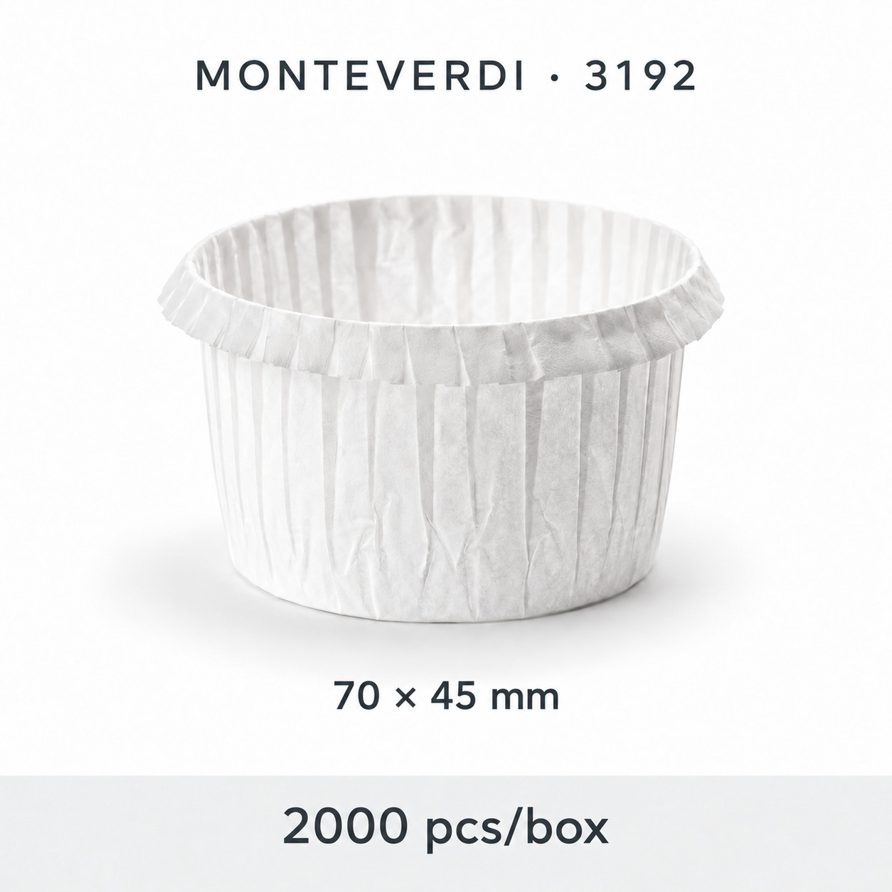 Forme hartie briosa nr.8, 70x45mm, 2000 buc/cut, cod 3192, Monteverdi