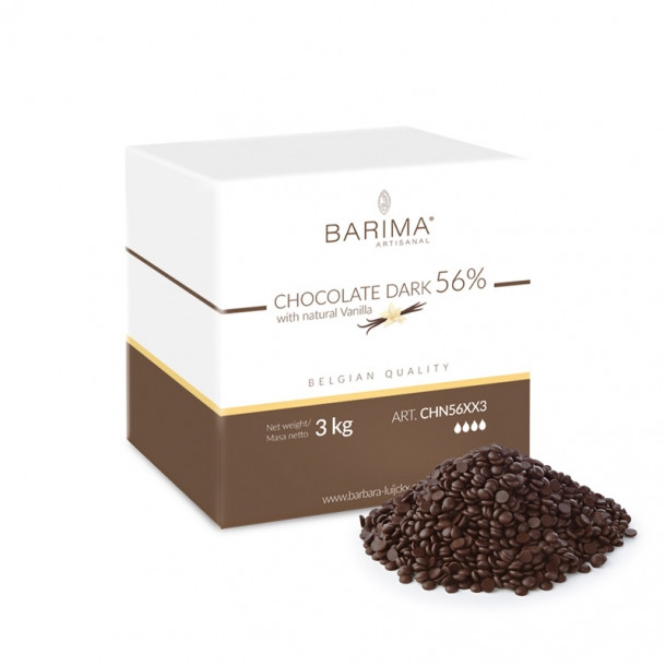 Ciocolata neagra BELGIANA 56% 3kg CHN56XX3 BARB